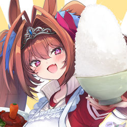This is a pixiv picture whose title is ダイワスカーレットの優等生ご飯.
