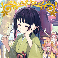 This is a pixiv picture whose title is 月より団子.