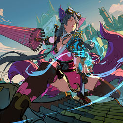 This is a pixiv picture whose title is Tamamo no mae.