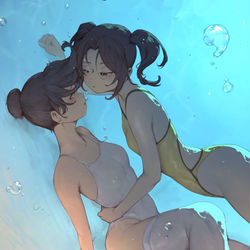 This is a pixiv picture whose title is 壁ドン.