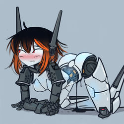 This is a pixiv picture whose title is Robot girl leak.