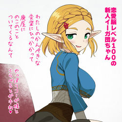 This is a pixiv picture whose title is ゼルダ姫に変装した新人イーガ団ちゃん.