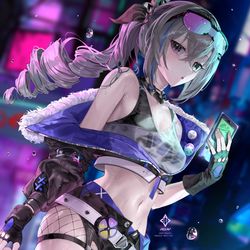 This is a pixiv picture whose title is 🌃.