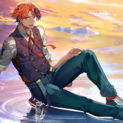 This is a pixiv picture whose title is 夕刻ロベル.