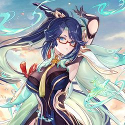 This is a pixiv picture whose title is 閒雲.