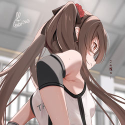 This is a pixiv picture whose title is ポジションの隙を見つけるバレー部胡桃🏐.