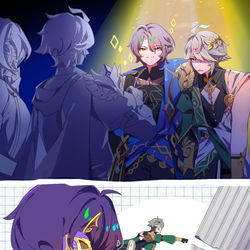 This is a pixiv picture whose title is 筋肉×2.
