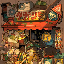 This is a pixiv picture whose title is いつかの駄菓子屋.