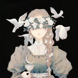 This is a pixiv picture whose title is 月影.