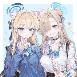 This is a pixiv picture whose title is 🐱&🐶.