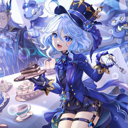 This is a pixiv picture whose title is フリーナのお茶会.