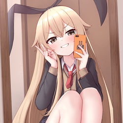 This is a pixiv picture whose title is JK島風「じゃーん、どう？似合ってる？」.