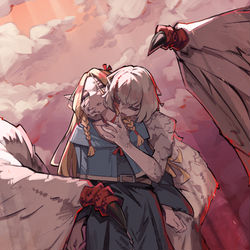This is a pixiv picture whose title is Eat or be eaten <3.
