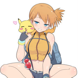 This is a pixiv picture whose title is カスミに預けたピカチュウが戻ってこない.