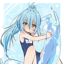 This is a pixiv picture whose title is ド落書きスク水リムル様.
