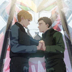 This is a pixiv picture whose title is 君に頼るしか.