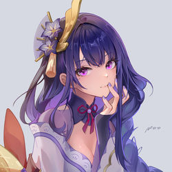 This is a pixiv picture whose title is 雷电将军.