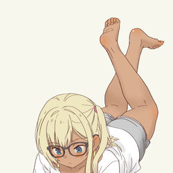 This is a pixiv picture whose title is メガネギャル崎さん.