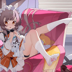 This is a pixiv picture whose title is 可以帮帮小温米穿鞋嘛~.