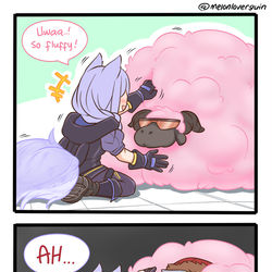 This is a pixiv picture whose title is Wolf In A Sheep.