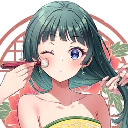 This is a pixiv picture whose title is おめかし猫猫.