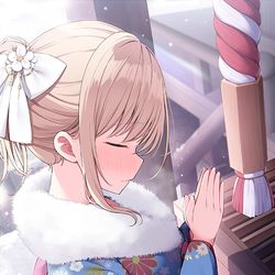 This is a pixiv picture whose title is 初めての初詣♡.