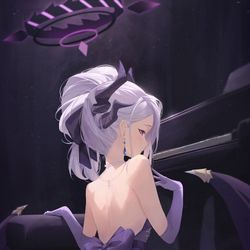This is a pixiv picture whose title is 💜.