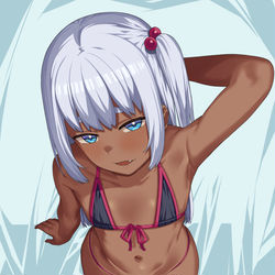 This is a pixiv picture whose title is 褐色.