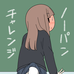 This is a pixiv picture whose title is ノーパンチャレンジ.