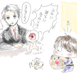 This is a pixiv picture whose title is アンパン〇マンＶＳ目玉.