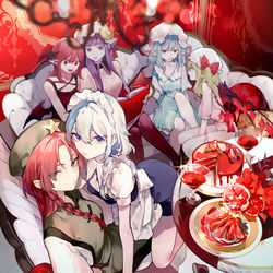 This is a pixiv picture whose title is 紅魔館の女たち.