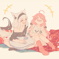 This is a pixiv picture whose title is フブさんとみこさん.