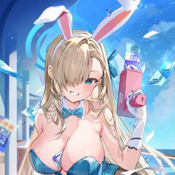 This is a pixiv picture whose title is バニーアスナ.