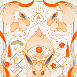 This is a pixiv picture whose title is ブースターの日.