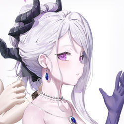 This is a pixiv picture whose title is 👗💜.