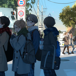 This is a pixiv picture whose title is 君を眺める3年間だった.