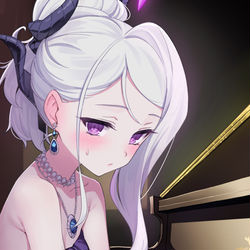 This is a pixiv picture whose title is ヒナ、ピアノおしえて！.