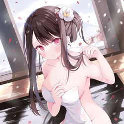 This is a pixiv picture whose title is 温泉.