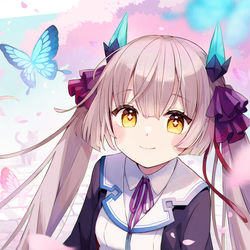 This is a pixiv picture whose title is 花の雨.