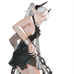 This is a pixiv picture whose title is Chained Sarkaz Girl (2).