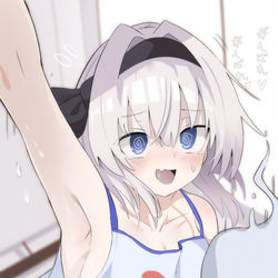 This is a pixiv picture whose title is 応援してくれる妖夢ちゃん.