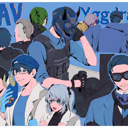 This is a pixiv picture whose title is 青とゆるとロス市民.