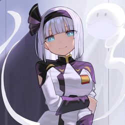 This is a pixiv picture whose title is 白服妖夢.