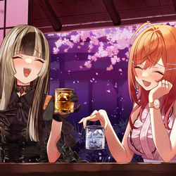 This is a pixiv picture whose title is りりらでん酒盛り.