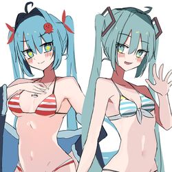 This is a pixiv picture whose title is どっちが好き？.
