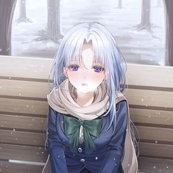This is a pixiv picture whose title is 「寒いなぁ・・・」.