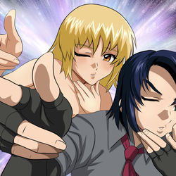 This is a pixiv picture whose title is 新作SEEDでのアスランの勇姿.