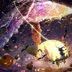 This is a pixiv picture whose title is 魔法少女とウルフムーンの囚人.