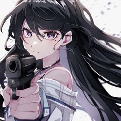 This is a pixiv picture whose title is ただかっこいだけの椎名立希.
