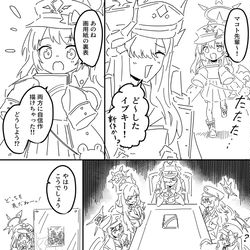 This is a pixiv picture whose title is 万魔殿家族会議.